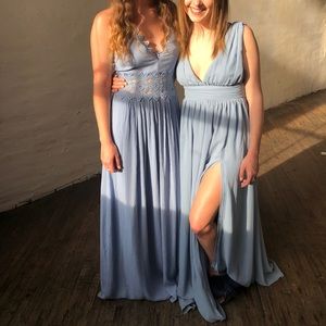Dusty blue maxi dress